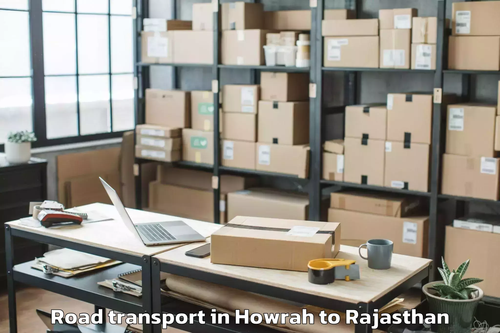 Top Howrah to Madhav University Pindwara Road Transport Available